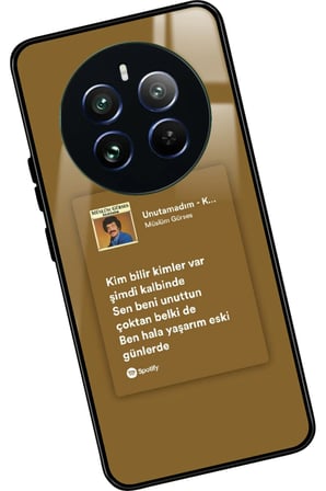 Realme 12 Uyumlu Müslüm Gürses Şarkı Sözü Tasarımlı Parlak Silikon Kılıf