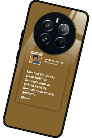 Realme 12 Uyumlu Müslüm Gürses Şarkı Sözü Tasarımlı Parlak Silikon Kılıf