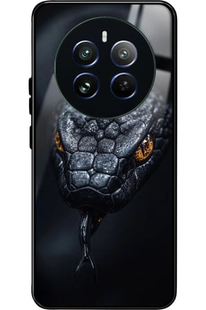 Realme 12 Uyumlu Yılan Tasarımlı Parlak Silikon Kılıf