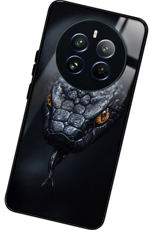 Realme 12 Uyumlu Yılan Tasarımlı Parlak Silikon Kılıf