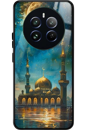 Realme 12 Uyumlu Cami Tasarımlı Parlak Silikon Kılıf