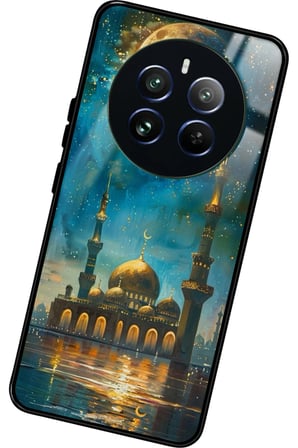 Realme 12 Uyumlu Cami Tasarımlı Parlak Silikon Kılıf