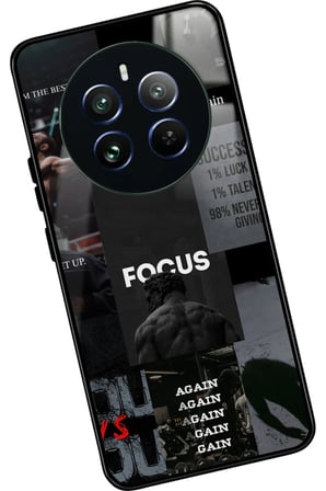 Realme 12 Uyumlu Gym Tasarımlı Parlak Silikon Kılıf