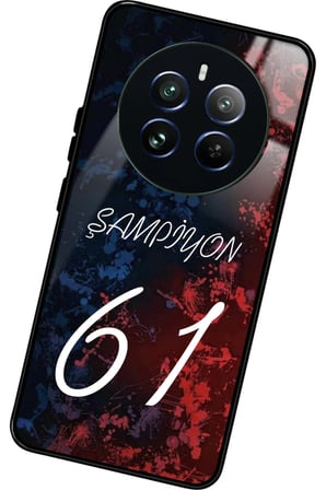 Realme 12 Uyumlu Şampiyon 61 Yazılı Parlak Silikon Kılıf
