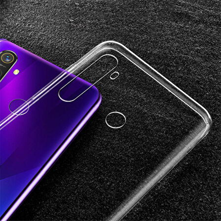 Oppo Realme 5 Pro Kılıf Şeffaf İnce Esnek Silikon Kılıf Zipax-Süper