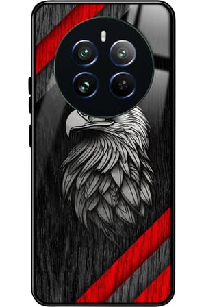 Realme 12 Uyumlu Kartal Tasarımlı Parlak Silikon Kılıf