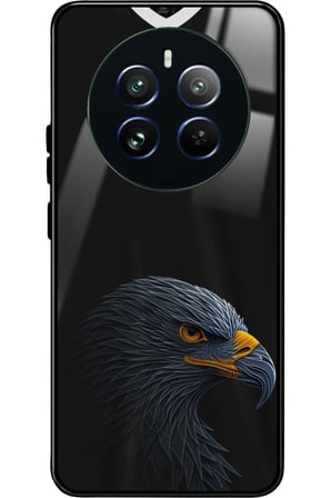 Realme 12 Uyumlu Kartal Tasarımlı Parlak Silikon Kılıf