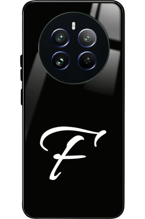 Realme 12 Uyumlu F Harfi Yazılı Parlak Silikon Kılıf