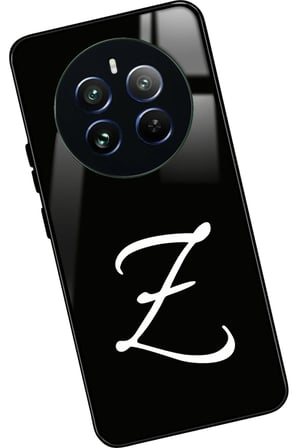 Realme 12 Uyumlu Z Harfi Yazılı Parlak Silikon Kılıf