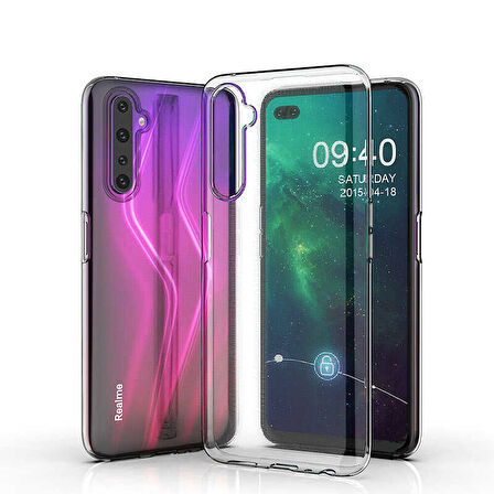 Oppo Realme 6 Pro Kılıf Şeffaf İnce Esnek Silikon Kılıf Zipax-Süper