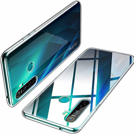 Oppo Realme 6 Kılıf Şeffaf İnce Esnek Silikon Kılıf Zipax-Süper