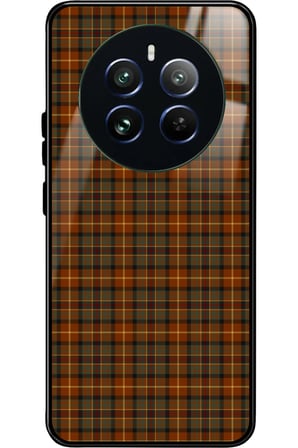 Realme 12 Uyumlu Kırmızı Kare Tasarımlı Parlak Silikon Kılıf