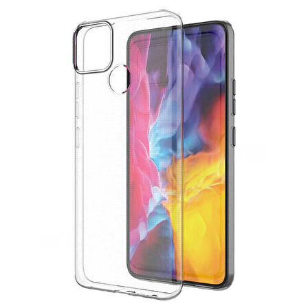 Oppo Realme C25 Kılıf Şeffaf İnce Esnek Silikon Kılıf Zipax-Süper