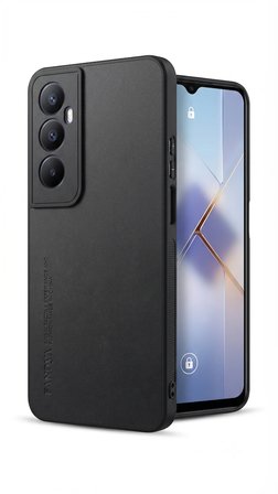 Oppo Realme C65 Uyumlu Kılıf Deri Görünümlü Şık Tasarım Hlt-Hide