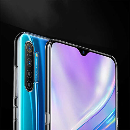 Oppo Realme XT Kılıf Şeffaf İnce Esnek Silikon Kılıf Zipax-Süper