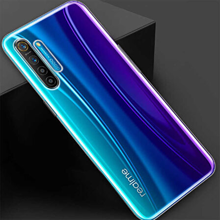 Oppo Realme XT Kılıf Şeffaf İnce Esnek Silikon Kılıf Zipax-Süper