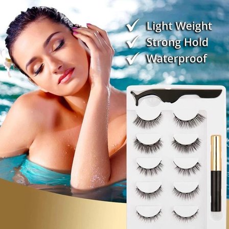 Manyetik Kirpikler Ve Manyetik Eyeliner Seti, Takma Kirpik, Kirpik Uzatma. Şeffaf Pkt