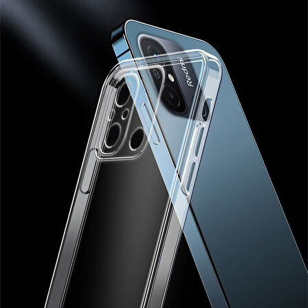 Xiaomi Redmi 12C Kılıf Şeffaf İnce Esnek Silikon Kılıf Zipax-Süper