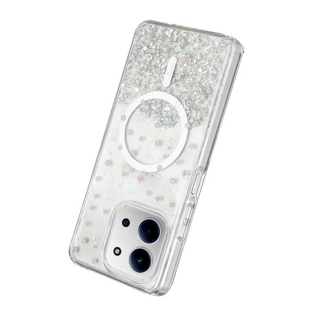 Xiaomi Redmi 15C 4G Uyumlu Kılıf Magesafe Özellikli Desenli Işıltılı Azn-ONG-Misk