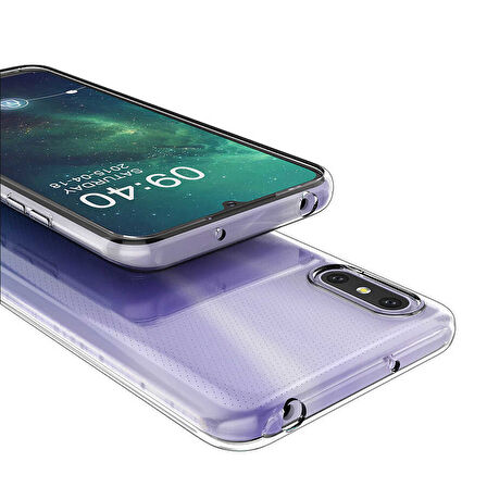 Xiaomi Redmi 9A Kılıf Şeffaf İnce Esnek Silikon Kılıf Zipax-Süper