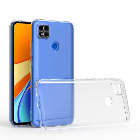 Xiaomi Redmi 9C Kılıf Şeffaf İnce Esnek Silikon Kılıf Zipax-Süper