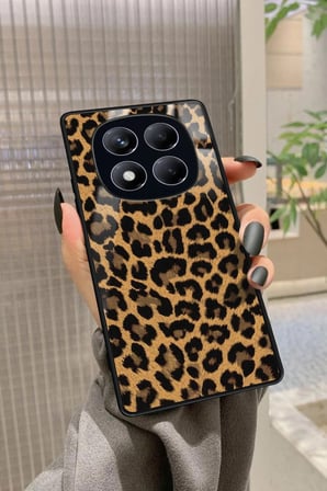 Xiaomi Redmi Note 14 Pro 4G Uyumlu Kahverengi Leopar Tasarımlı Parlak Silikon Kılıf
