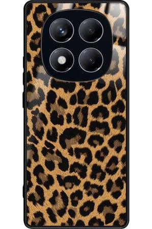 Xiaomi Redmi Note 14 Pro 4G Uyumlu Kahverengi Leopar Tasarımlı Parlak Silikon Kılıf