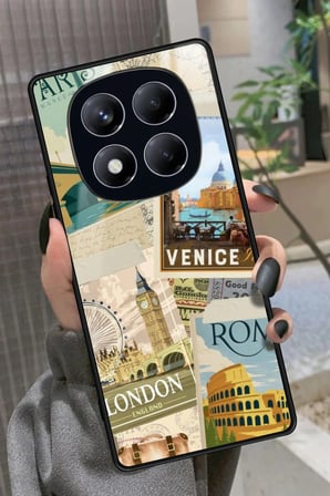 Xiaomi Redmi Note 14 Pro 4G Uyumlu Travel Tasarımlı Parlak Silikon Kılıf