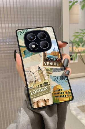 Xiaomi Redmi Note 14 Pro 4G Uyumlu Travel Tasarımlı Parlak Silikon Kılıf