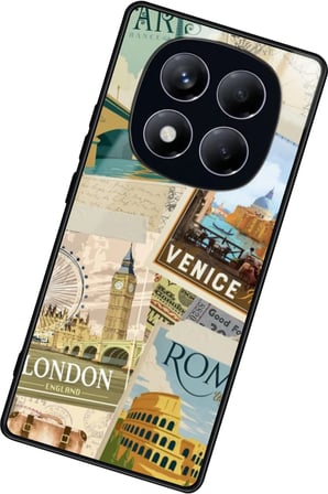 Xiaomi Redmi Note 14 Pro 4G Uyumlu Travel Tasarımlı Parlak Silikon Kılıf