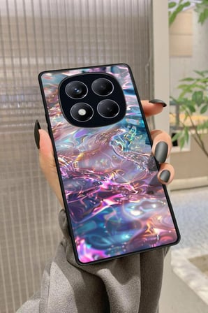 Xiaomi Redmi Note 14 Pro 4G Uyumlu Simli Dalga Tasarımlı Parlak Silikon Kılıf