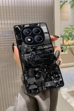 Xiaomi Redmi Note 14 Pro 4G Uyumlu Araba Posteri Tasarımlı Parlak Silikon Kılıf