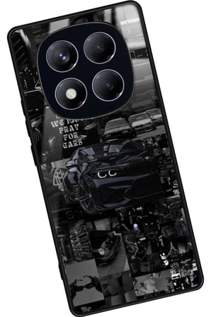 Xiaomi Redmi Note 14 Pro 4G Uyumlu Araba Posteri Tasarımlı Parlak Silikon Kılıf