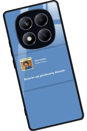Xiaomi Redmi Note 14 Pro 4G Uyumlu Müslüm Gürses Şarkı Sözü Tasarımlı Parlak Silikon Kılıf