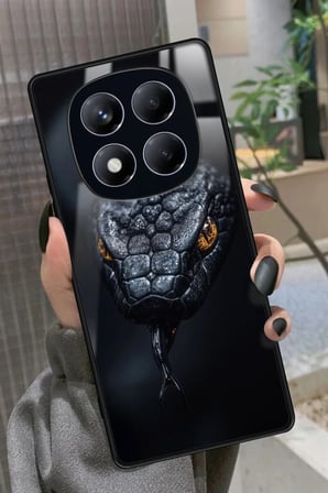 Xiaomi Redmi Note 14 Pro 4G Uyumlu Yılan Tasarımlı Parlak Silikon Kılıf