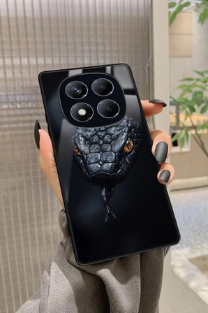 Xiaomi Redmi Note 14 Pro 4G Uyumlu Yılan Tasarımlı Parlak Silikon Kılıf