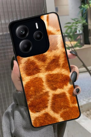 Xiaomi Redmi Note 14 Uyumlu Sarı Leopar Tasarımlı Parlak Silikon Kılıf