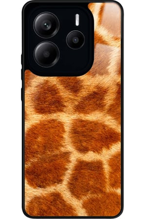 Xiaomi Redmi Note 14 Uyumlu Sarı Leopar Tasarımlı Parlak Silikon Kılıf