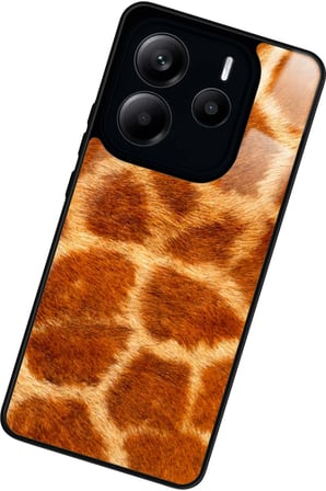 Xiaomi Redmi Note 14 Uyumlu Sarı Leopar Tasarımlı Parlak Silikon Kılıf