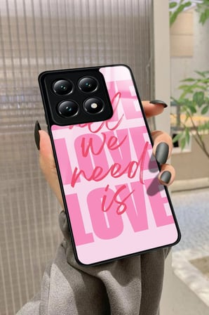 Xiaomi Redmi Note 14 Uyumlu Love Yazılı Parlak Silikon Kılıf
