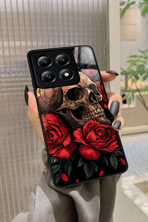Xiaomi Redmi Note 14 Uyumlu Kurukafa Posteri Tasarımlı Parlak Silikon Kılıf