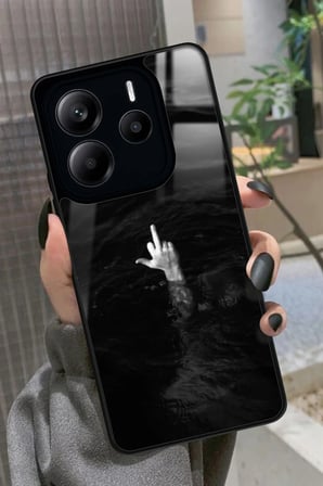 Xiaomi Redmi Note 14 Uyumlu El Haraketi Tasarımlı Parlak Silikon Kılıf
