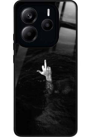 Xiaomi Redmi Note 14 Uyumlu El Haraketi Tasarımlı Parlak Silikon Kılıf