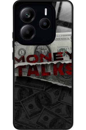 Xiaomi Redmi Note 14 Uyumlu Money Tasarımlı Parlak Silikon Kılıf
