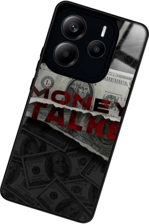 Xiaomi Redmi Note 14 Uyumlu Money Tasarımlı Parlak Silikon Kılıf