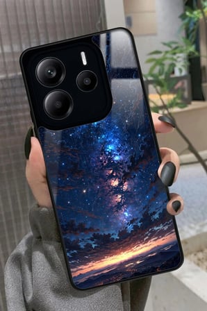 Xiaomi Redmi Note 14 Uyumlu Soyut Sanat Tasarımlı Parlak Silikon Kılıf