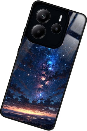 Xiaomi Redmi Note 14 Uyumlu Soyut Sanat Tasarımlı Parlak Silikon Kılıf
