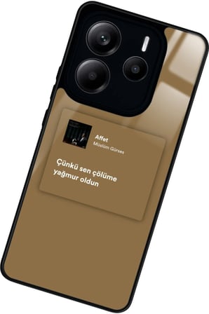 Xiaomi Redmi Note 14 Uyumlu Müslüm Gürses Şarkı Sözü Tasarımlı Parlak Silikon Kılıf