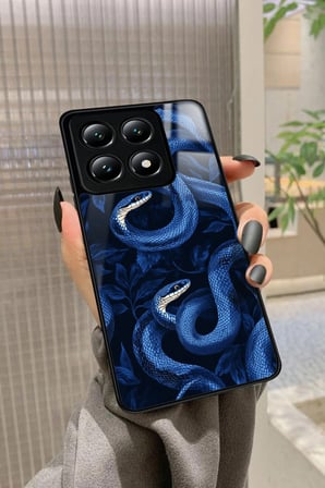 Xiaomi Redmi Note 14 Uyumlu Yılan Tasarımlı Parlak Silikon Kılıf