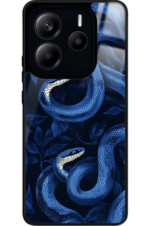 Xiaomi Redmi Note 14 Uyumlu Yılan Tasarımlı Parlak Silikon Kılıf